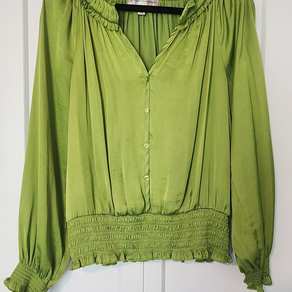 Catherine Malandrino Vibrant Green Blouse